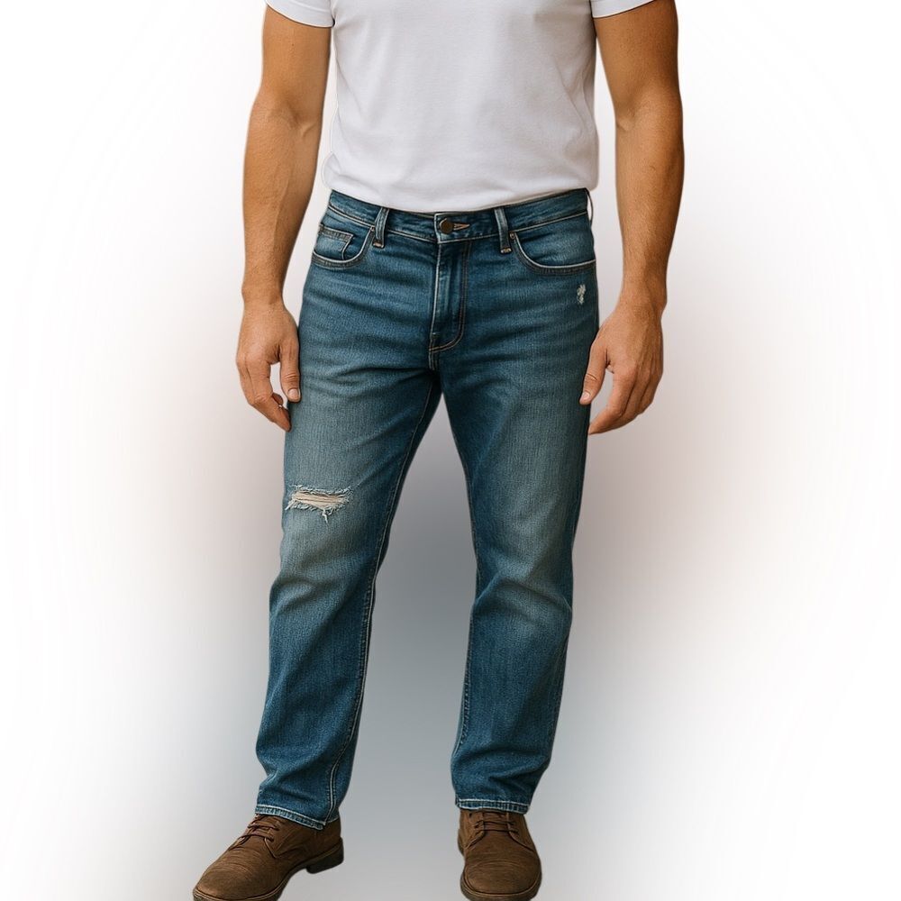 J. Crew Sutton straight-fit distressed jean men’s 33x30